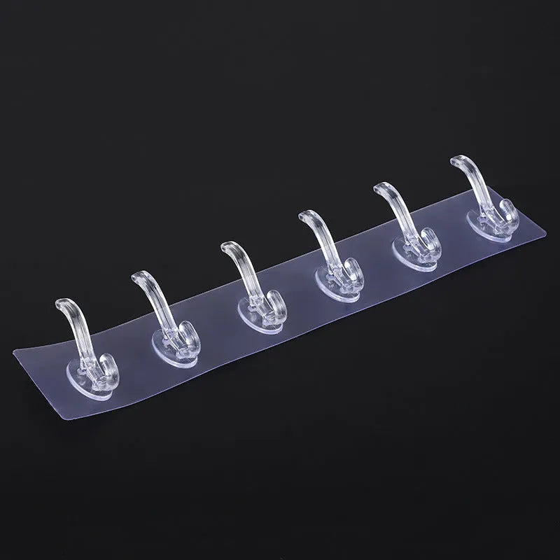 MULTIFUNCTIONAL TRANSPARENT 6 HOOKS
