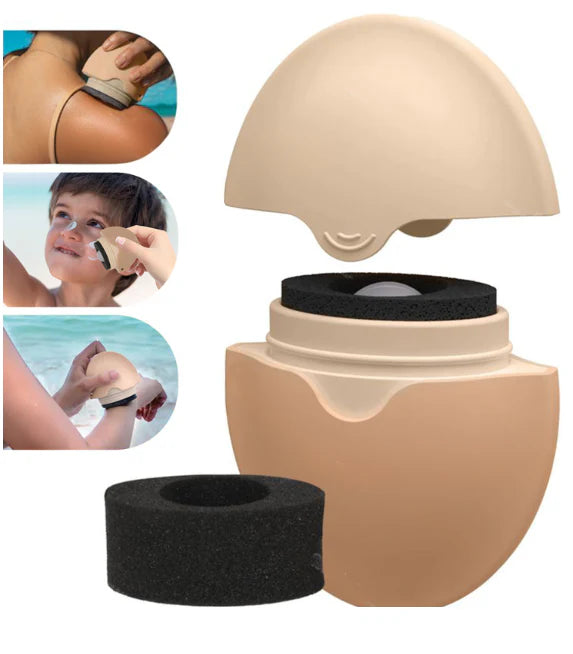 Silicone sunscreen roller applicator